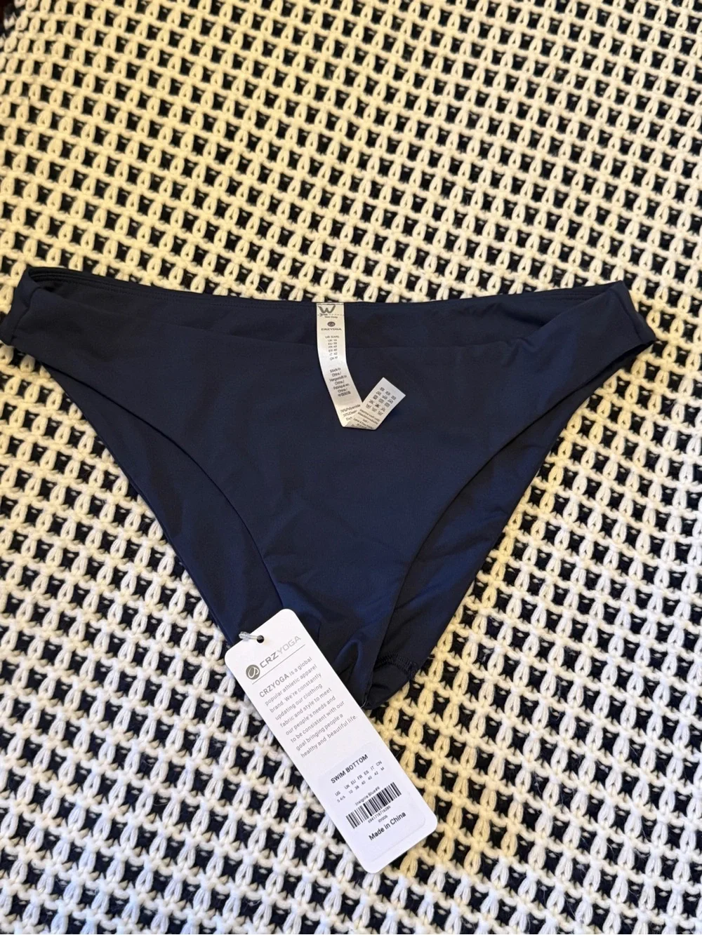 CRZ YOGA Women’s Insignia Blue Bikini Bottom Size Small